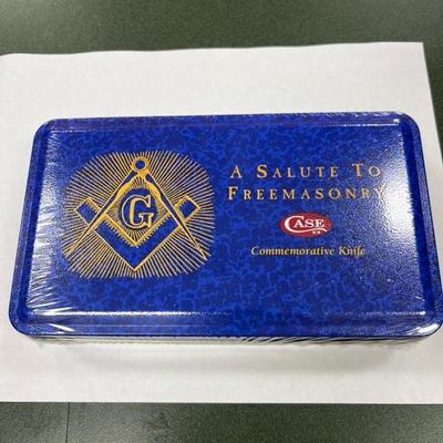 Case XX Masonic Blue Bone Jig Trapper
