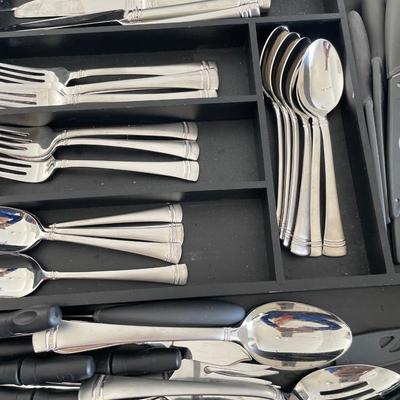 Reed & Barton silverware set with cutting boards