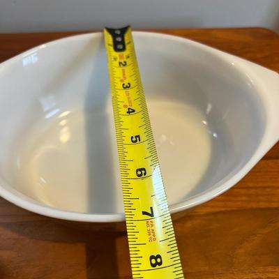3 Pc Vintage Pyrex Lot - 2 Large Bowls, Casserole Dish