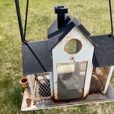 Shepherd hook and bird feeder