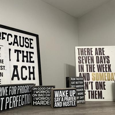 Motivational saying decor