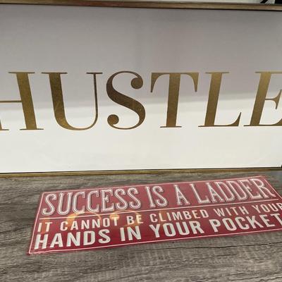Motivational saying decor