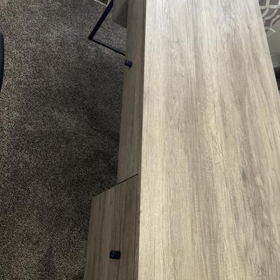 Coaster office desk with drawers and black metal legs
