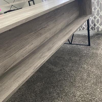 Coaster office desk with drawers and black metal legs