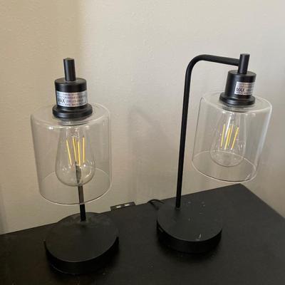 2 industrial style touch lamps with plug in