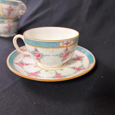 5 Minton's bone china teacups & saucers