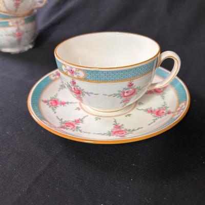 5 Minton's bone china teacups & saucers