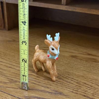 Vintage Enesco Christmas Deer Figurines