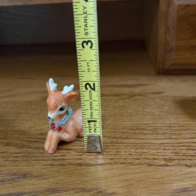 Vintage Enesco Christmas Deer Figurines