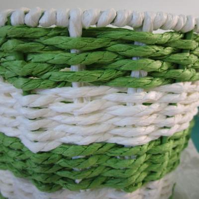 New with tags green & white baskets