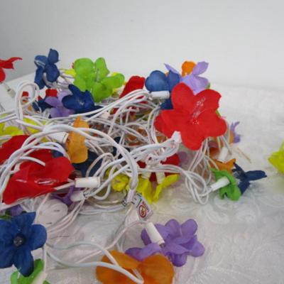 2 - 100-light strings with flower covers