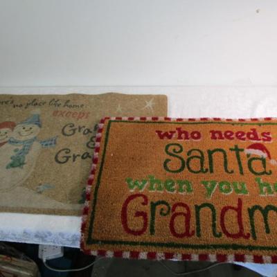 2 Christmas dormats