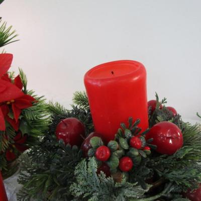 3 Christmas centerpieces (1 with candle)