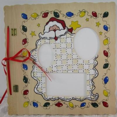 New Scrapbook with thin wood decorated cover