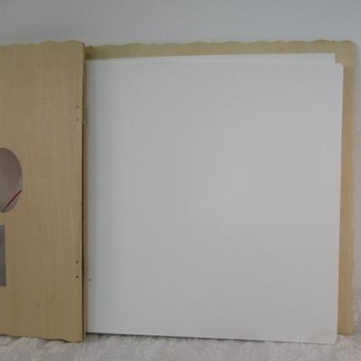 New Scrapbook with thin wood decorated cover
