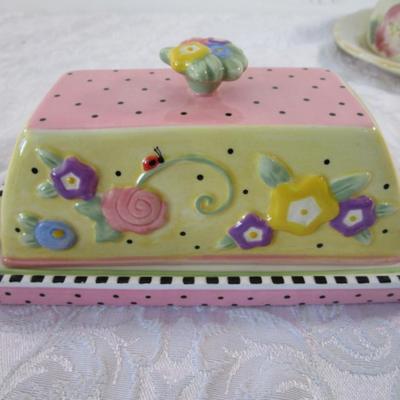 Mary Engelbreit decorative covered butter dish