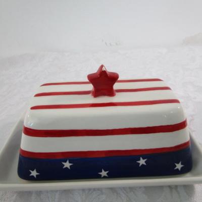 Nauvoo House decorative covered butter dish