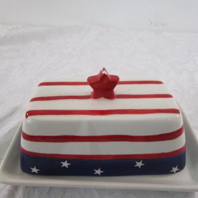 Nauvoo House decorative covered butter dish