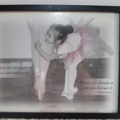 Ballerina picture with inspirational thought