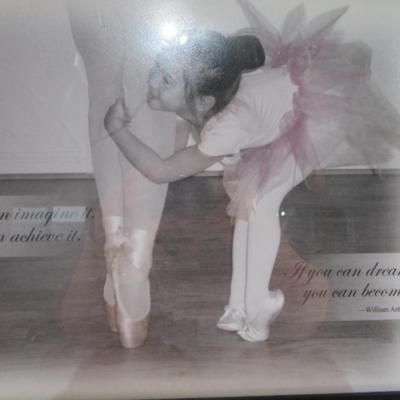 Ballerina picture with inspirational thought