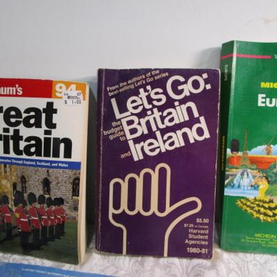 7 travel books on Great Britain and Europe