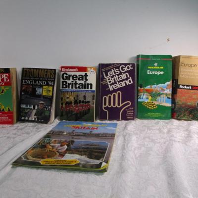 7 travel books on Great Britain and Europe