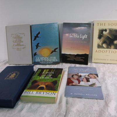 5 religious books, 1 pamphlet, 1travel book