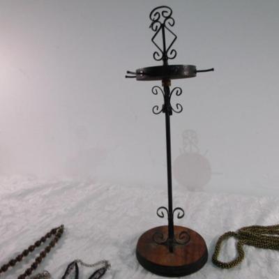 9 necklaces & a necklace tree