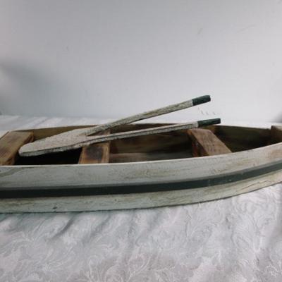 Decorative boat & oars