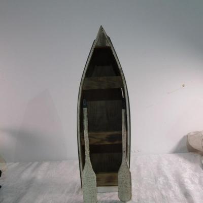 Decorative boat & oars
