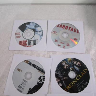 Comedy, action, & war movies, PG - R rated 34 discs