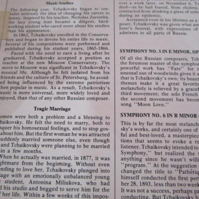 Tchaikovsky's Greatest Hits, 6-LP record set
