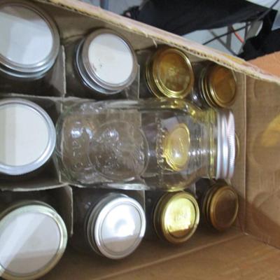 12 regular mouth qt. canning jars