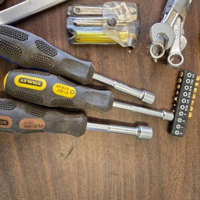 Hand Tool Grab Bag – Wrenches, Screwdrivers, Hex Keys, Pliers + Leather Tool Pouch
