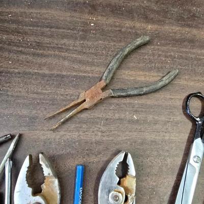 Hand Tool Lot – Screwdrivers, Pliers, Tin Snips, Bits & More