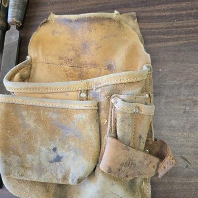 Vintage Wood Handle Tool Lot – Screwdrivers, Files, Brush & Leather Pouch