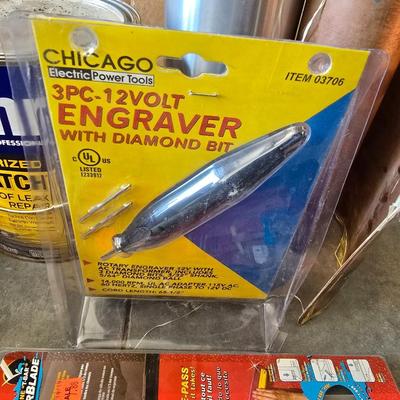 Garage Repair & Sealing Lot – Flex Seal, Metal Sheets, Caulk, Engraver & More
