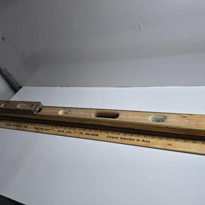 3 Vintage Wooden Levels – 24", 36", and 48"