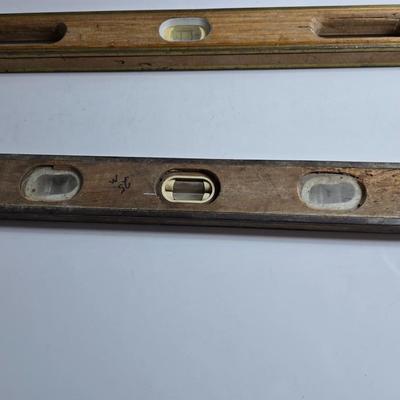 3 Vintage Wooden Levels – 24", 36", and 48"
