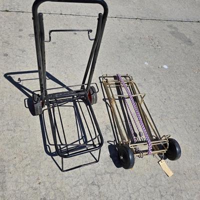 Lot of 2 Suitcase Carts – Folding Travel & Utility Dollies