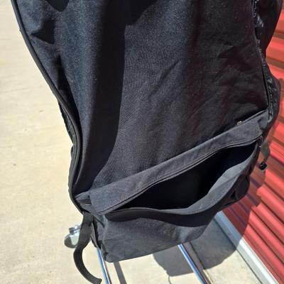 Rolling Chrome Garment Rack with Hanging Storage / Garment Bag