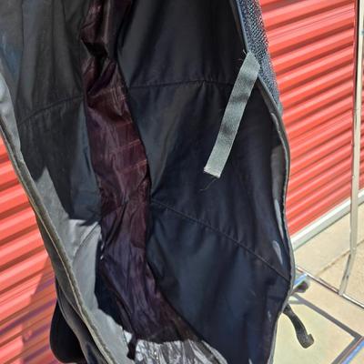 Rolling Chrome Garment Rack with Hanging Storage / Garment Bag