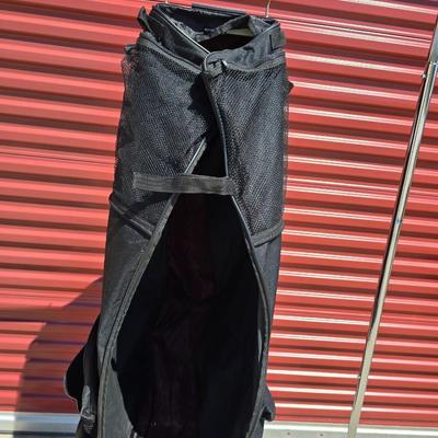 Rolling Chrome Garment Rack with Hanging Storage / Garment Bag