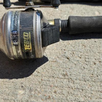 Fishing Rod & Reel Lot – Zebco 33, Red 007 Combo, & Vintage Cork Rod
