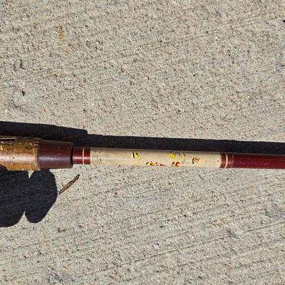 3 Vintage Fishing Rods with Reels + Wire Fish Basket