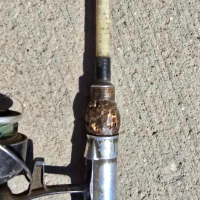 3 Vintage Fishing Rods with Reels + Wire Fish Basket