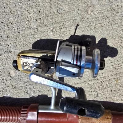 3 Vintage Fishing Rods with Reels + Wire Fish Basket