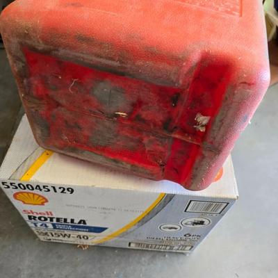 Gasoline Can & Shell Rotella Diesel Oil