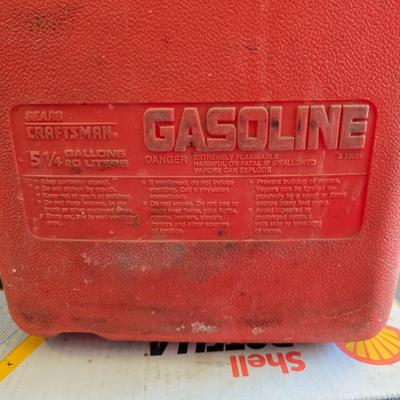 Gasoline Can & Shell Rotella Diesel Oil