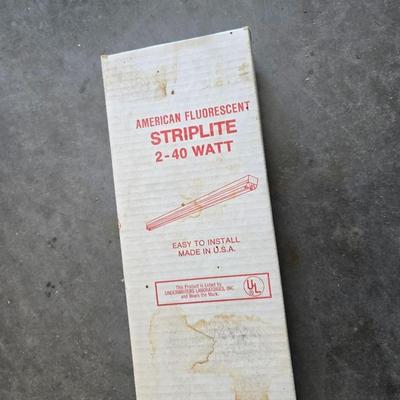 American Fluorescent Strip Lite & Bulb Lot – Garage/Workshop Lighting